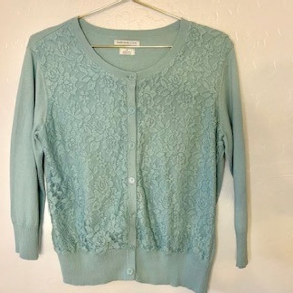 WOMEN'S Van Heusen Mint Green Lace Cardigan - Picture 1 of 6